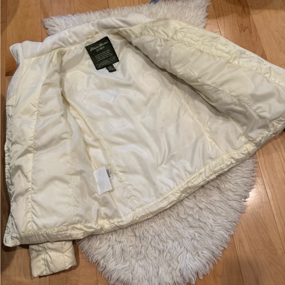 EDDIE BAUER down jacket coat size small white ivory - Picture 3 of 4